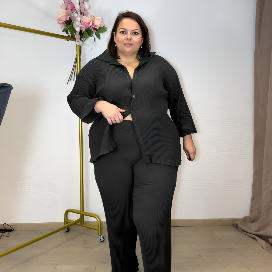 ENSEMBLE PLISSÉ SOLEIL NOIR