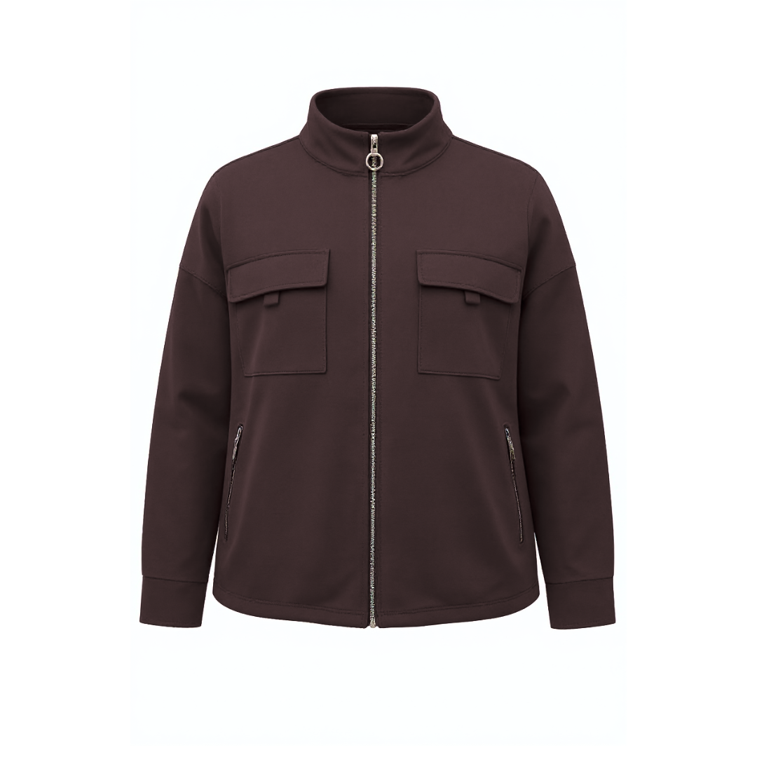 VESTE TYPE SAHARIENNE CHOCOLAT