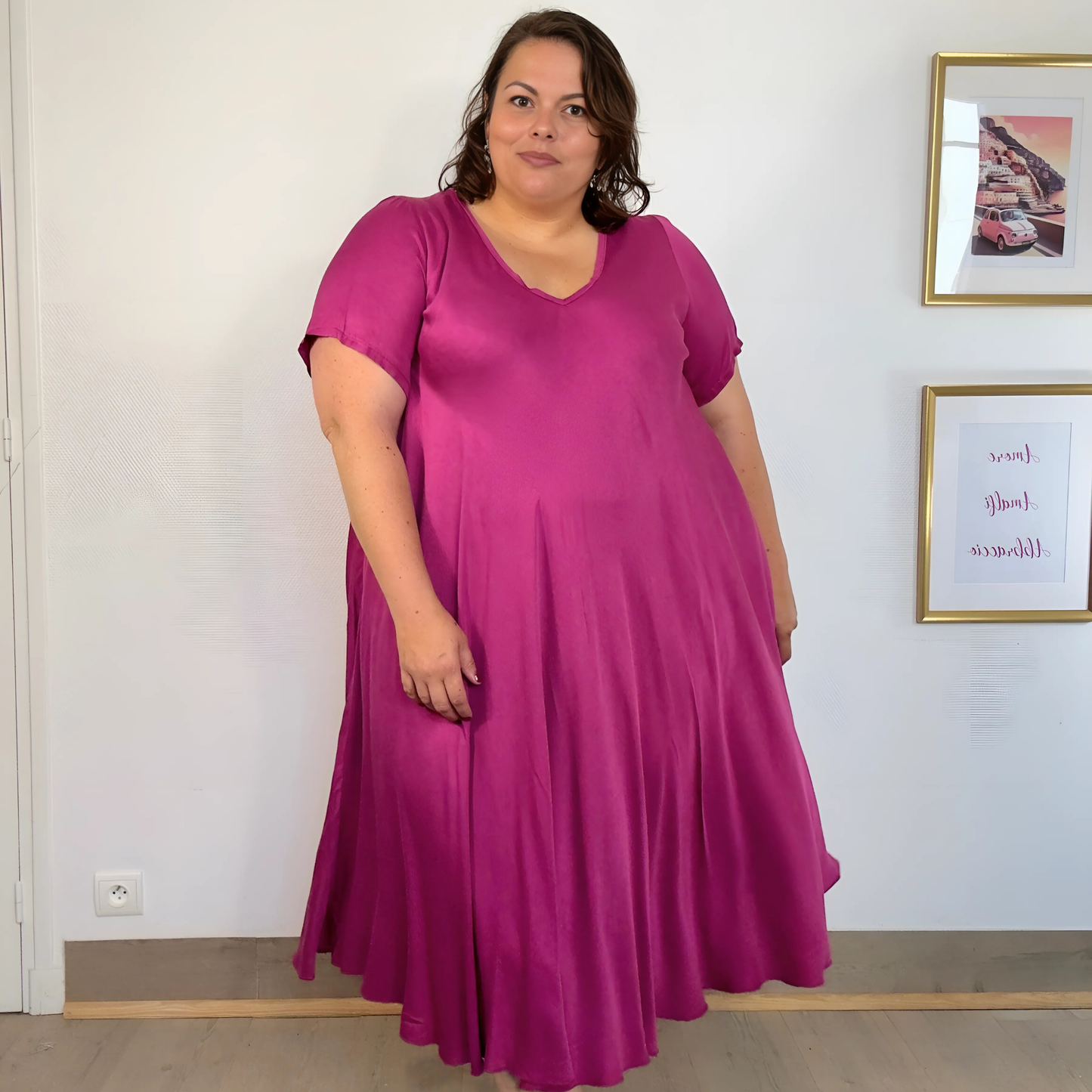 ROBE SHIBORI FUSCHIA