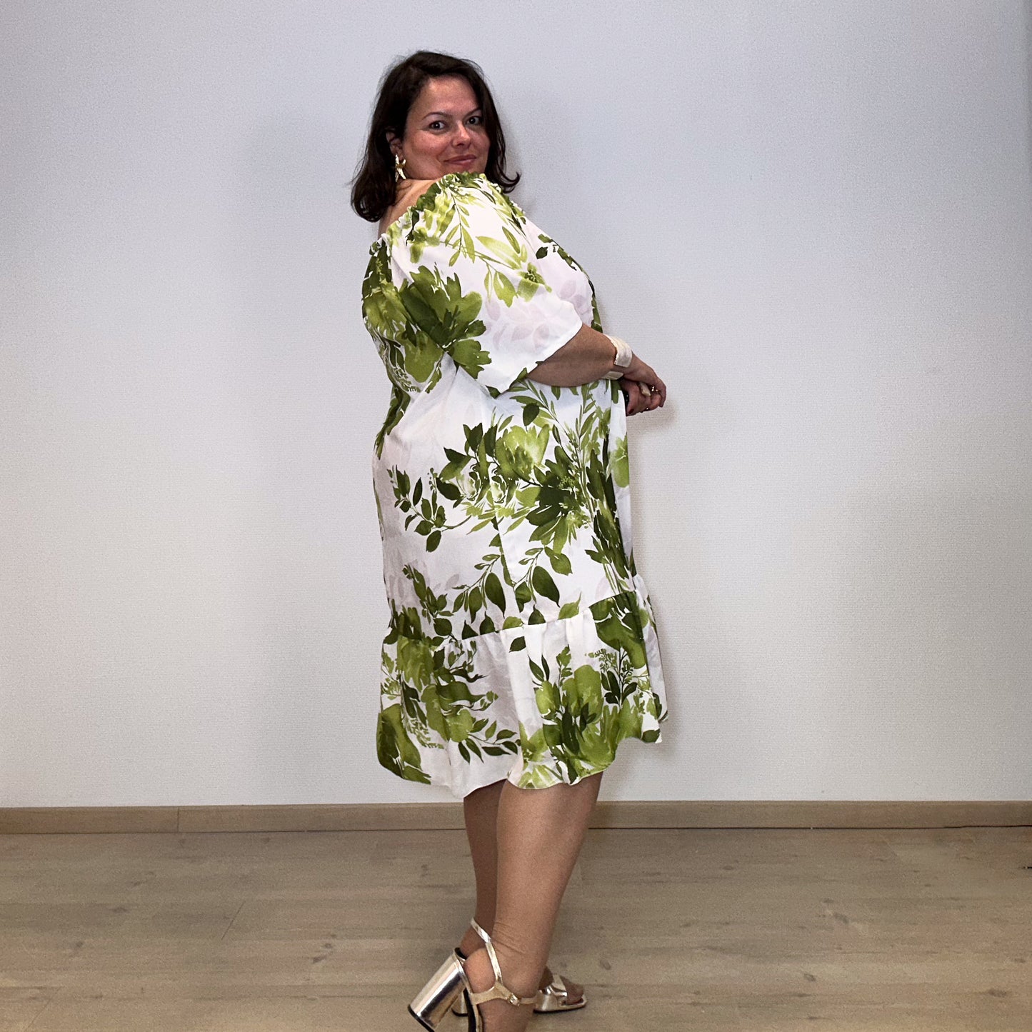 ROBE FEUILLAGE VERTE