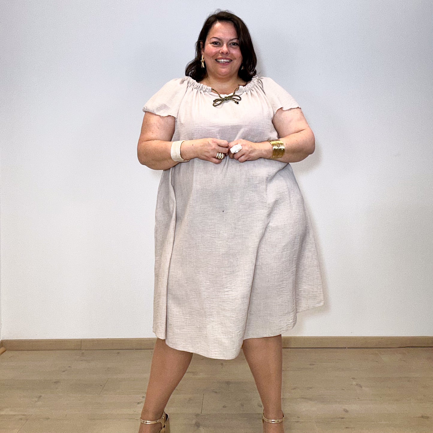 ROBE VISCOSE BEIGE
