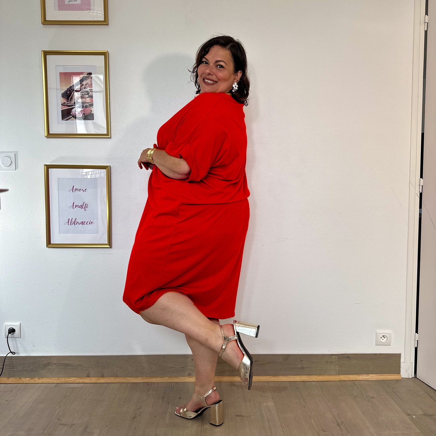 ROBE TWISTY ROUGE