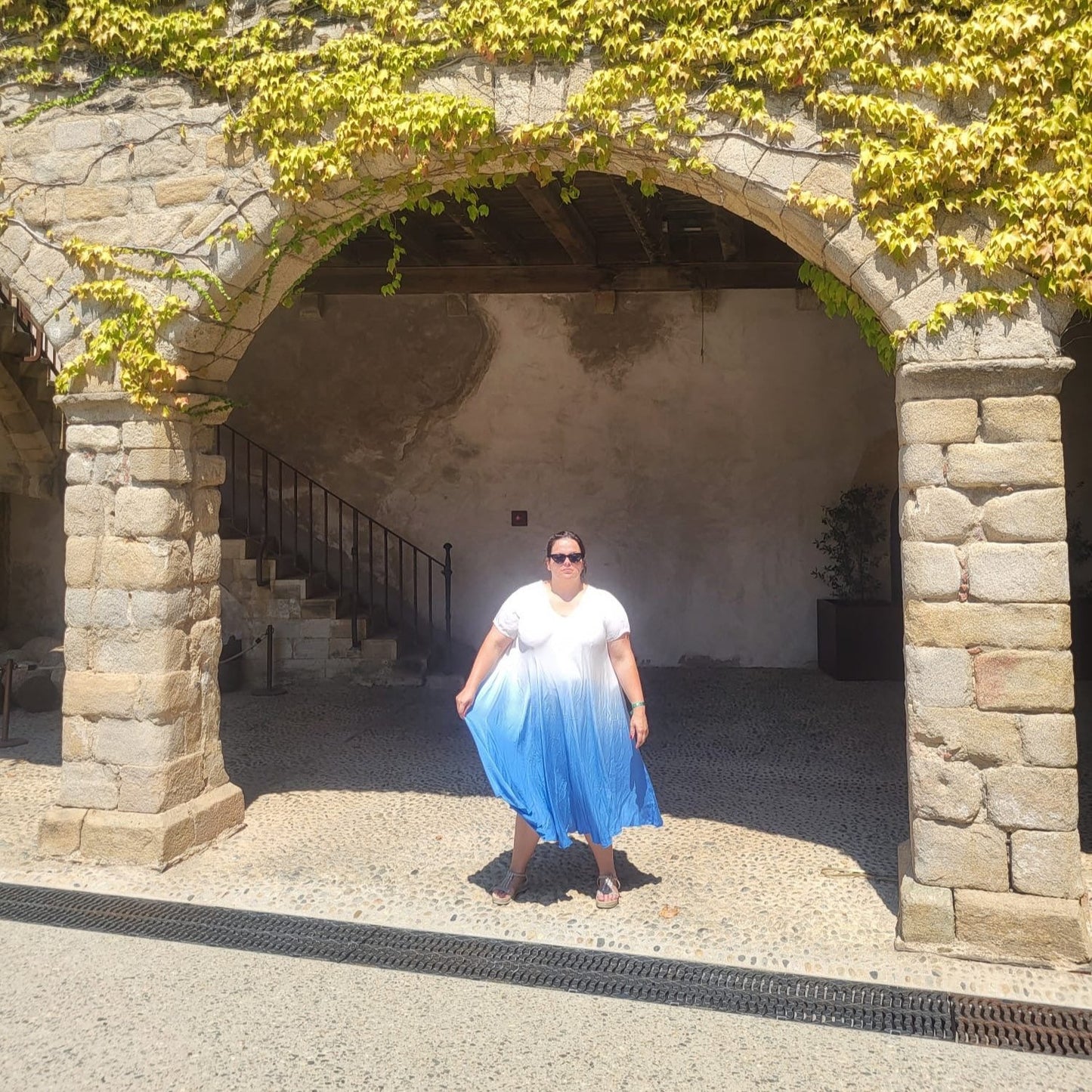 ROBE LONGUE TYE & DYE BLEU L'indisciplinée