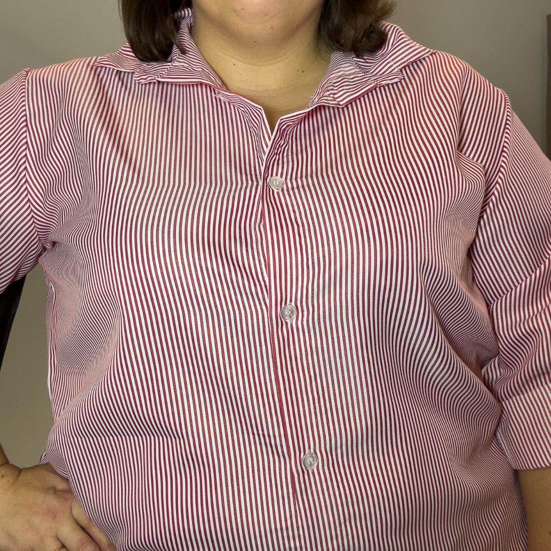 CHEMISE RAYÉE ROUGE