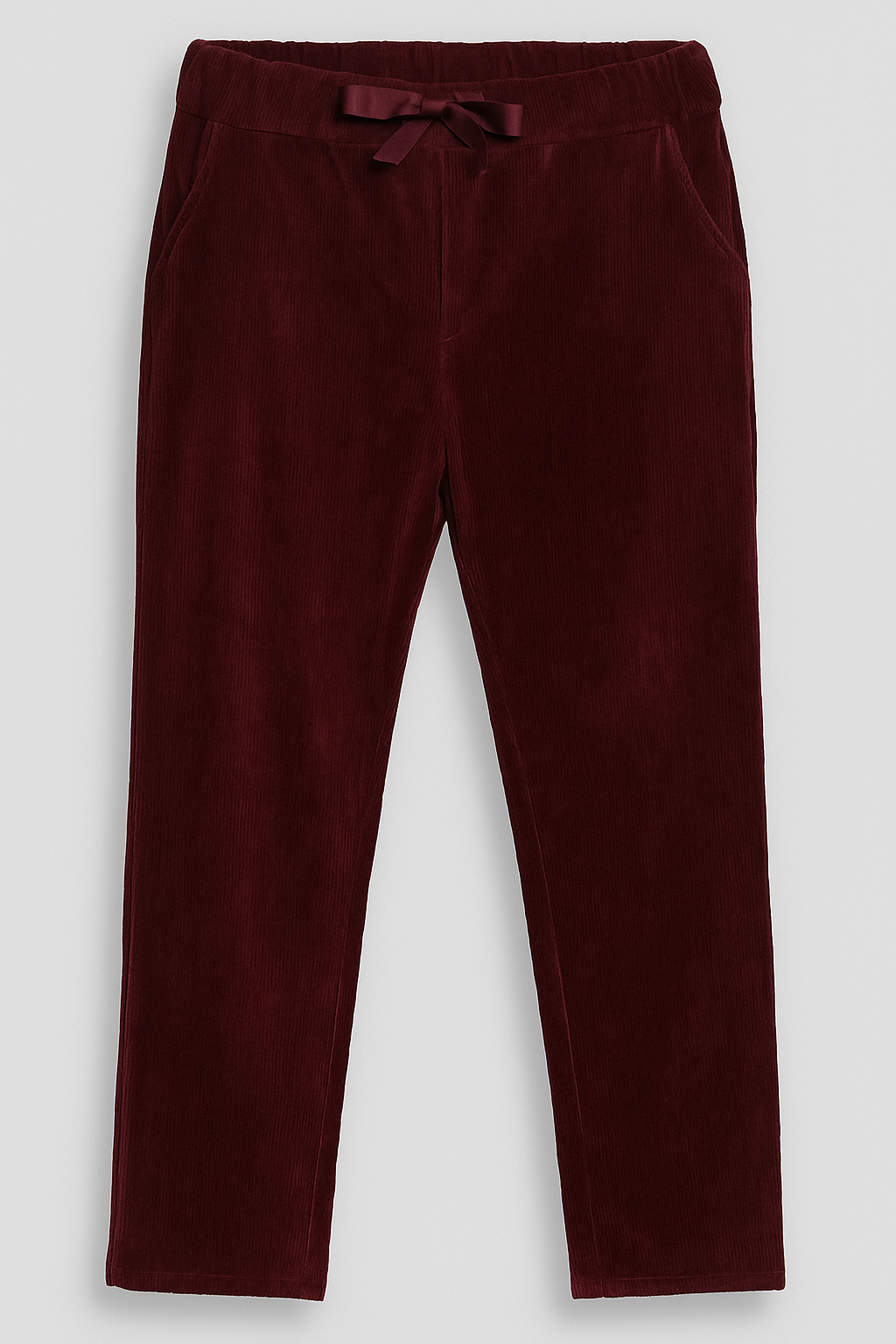 PANTALON EN VELOURS BORDEAUX L'indisciplinée