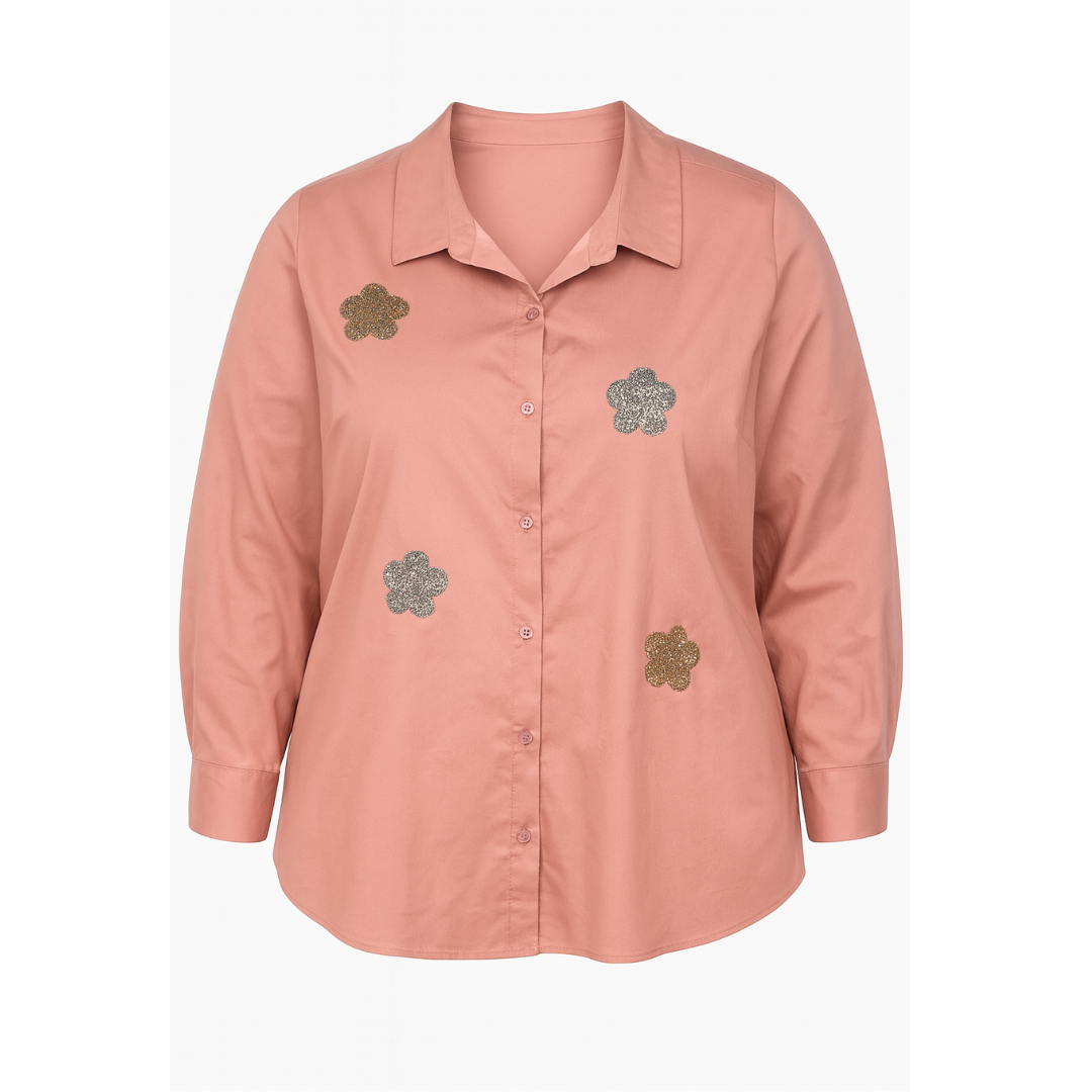 CHEMISE ROSE ET BRILLANTS