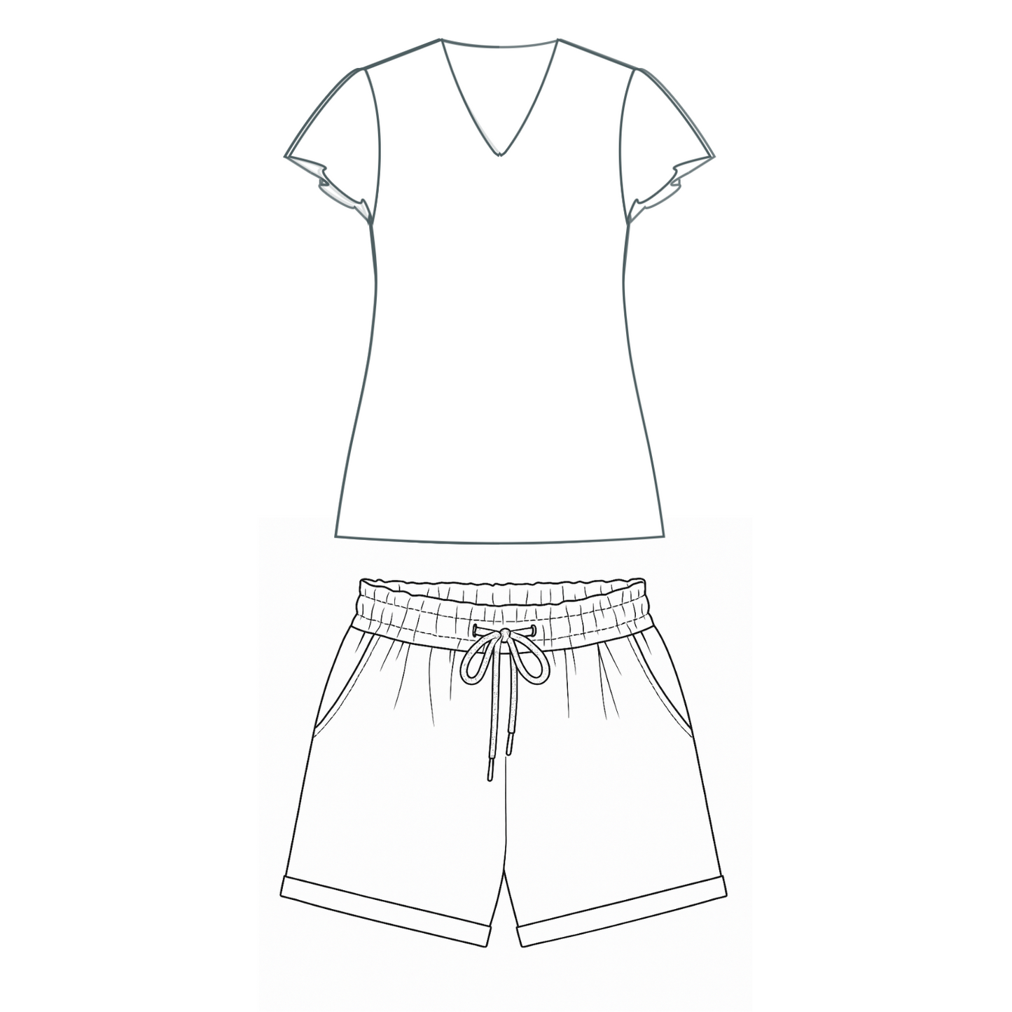 ENSEMBLE SHORT NUAGE