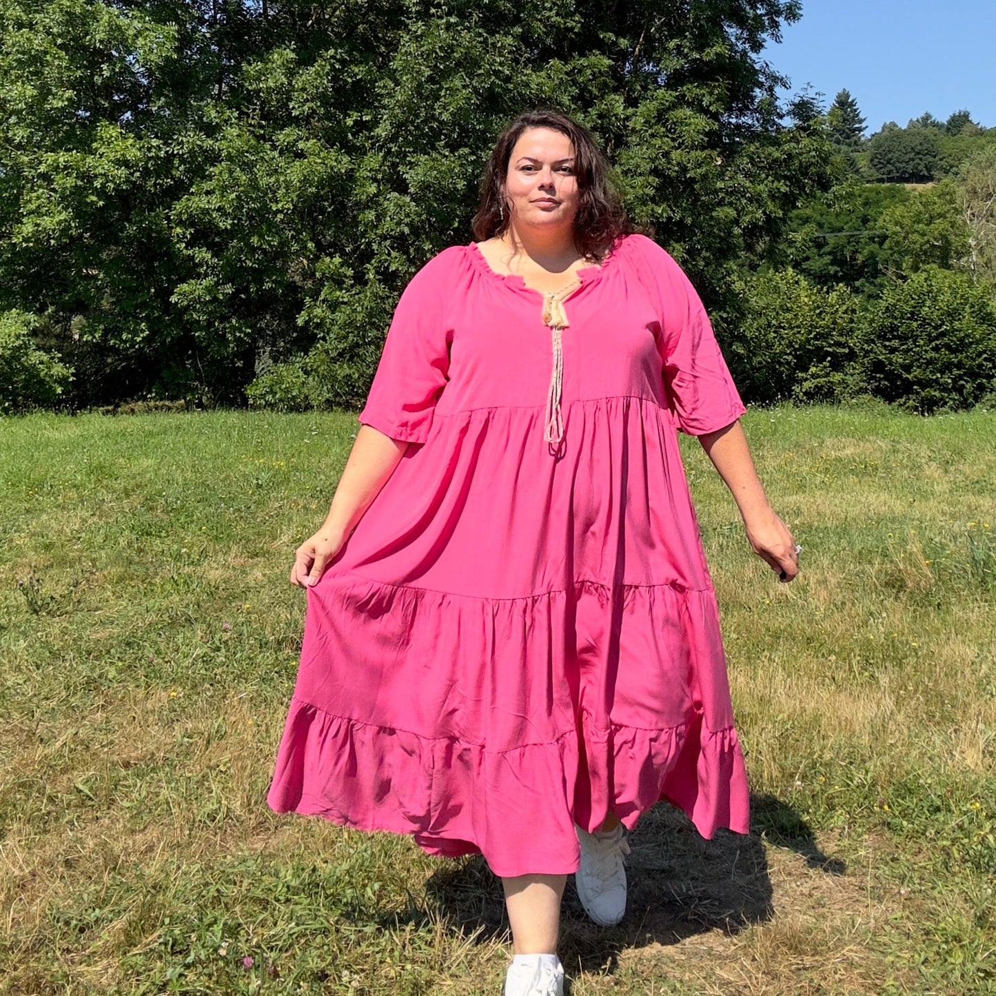 ROBE VOLANTS LONGUE COTON CANDY L'indisciplinée