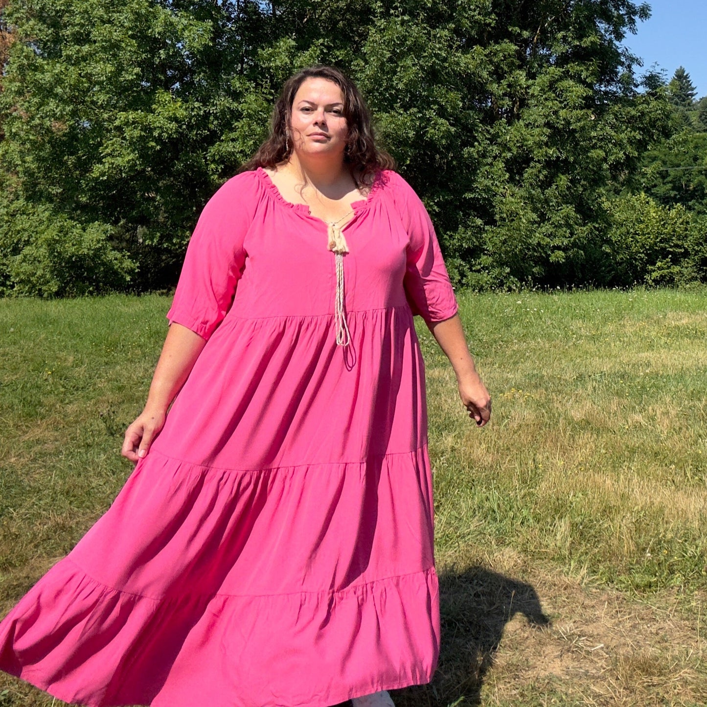 ROBE VOLANTS LONGUE COTON CANDY L'indisciplinée