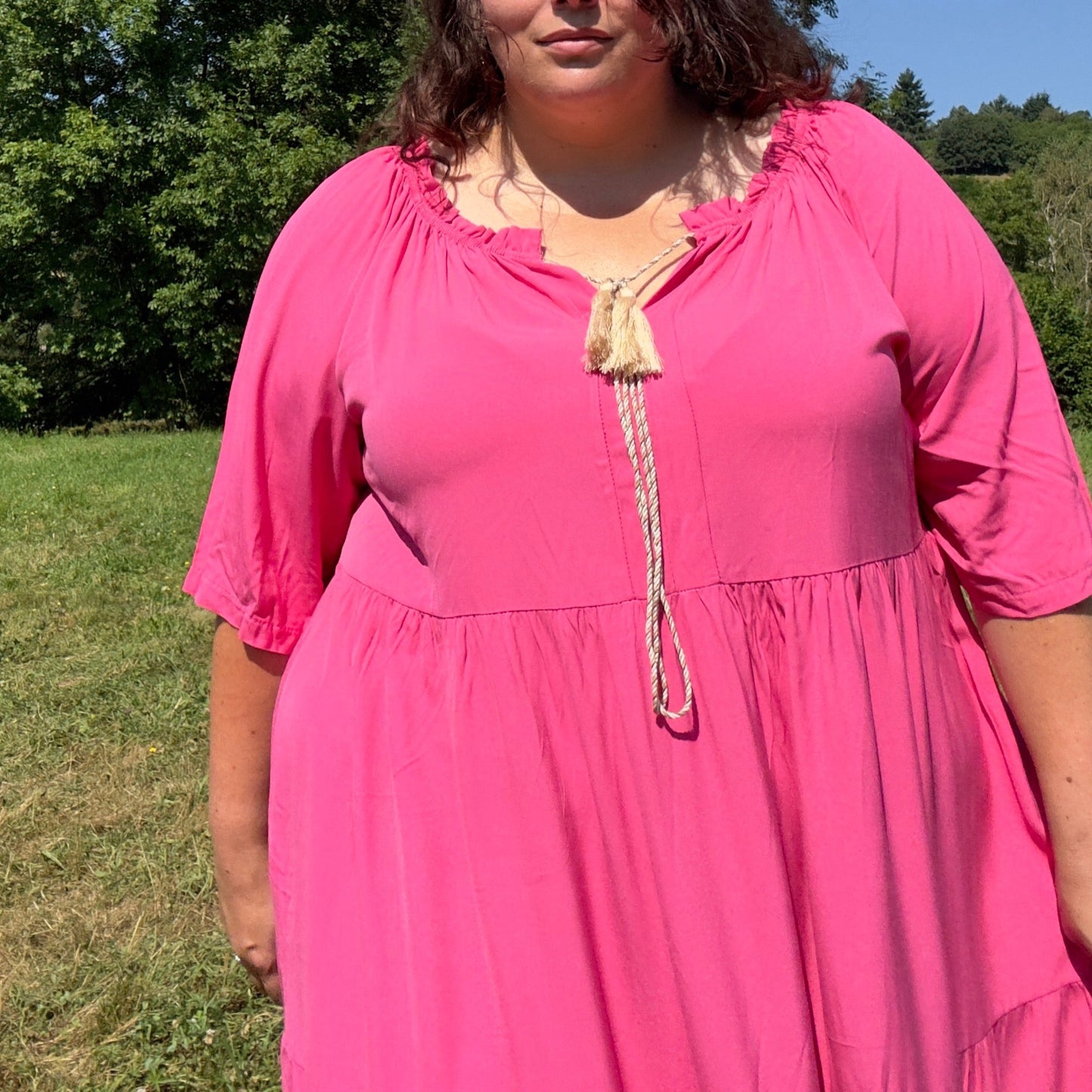 ROBE VOLANTS LONGUE COTON CANDY L'indisciplinée