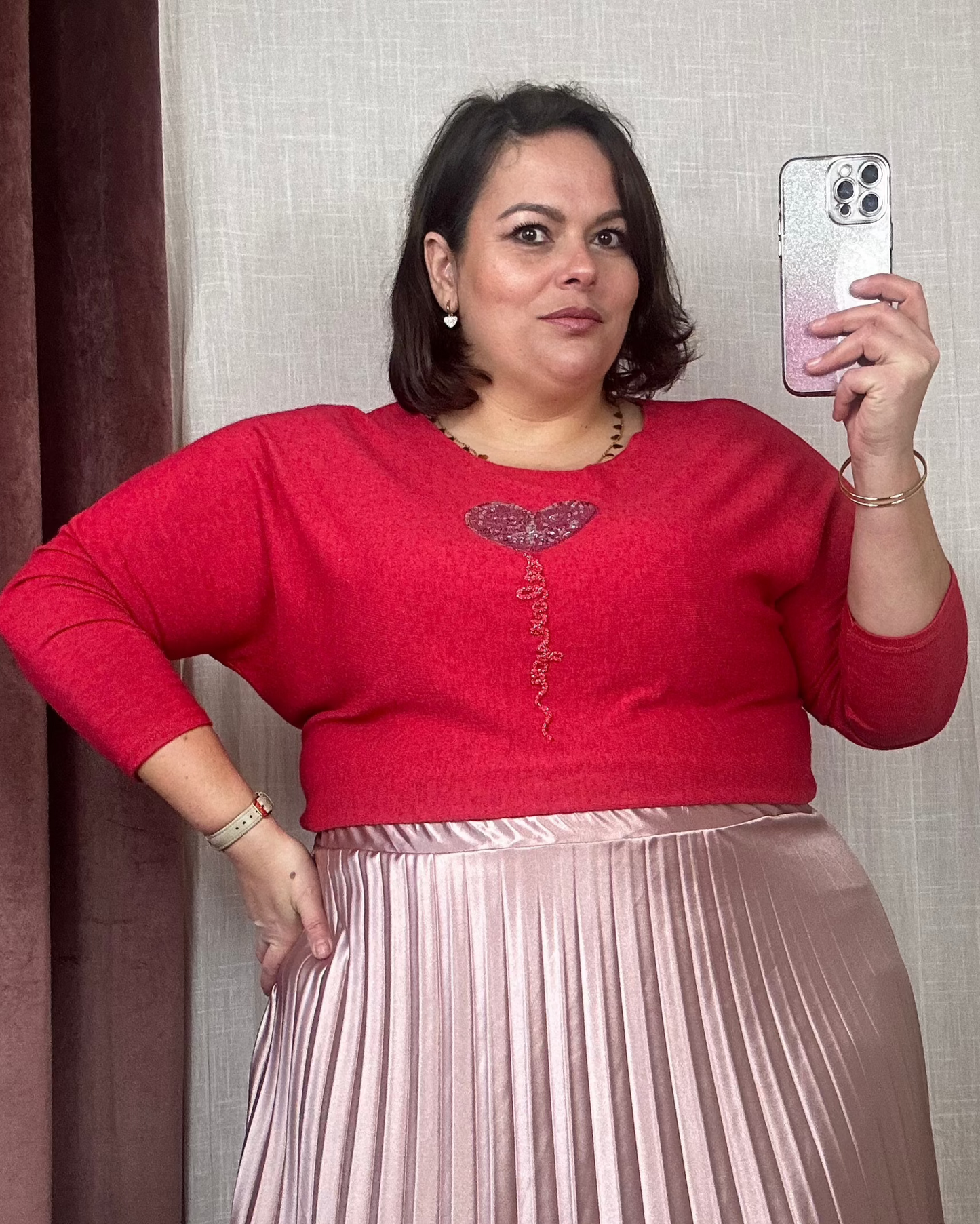 HAUT VISCOSE « I LOVE YOU » ROUGE