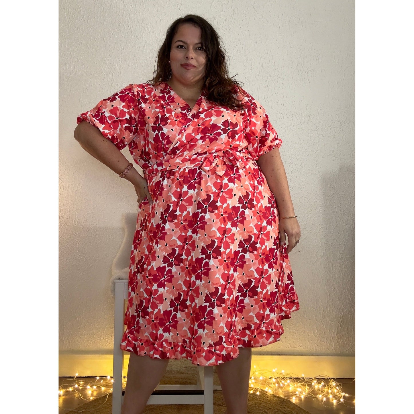 ROBE CACHE-COEUR - WATERCOLOR POPPY