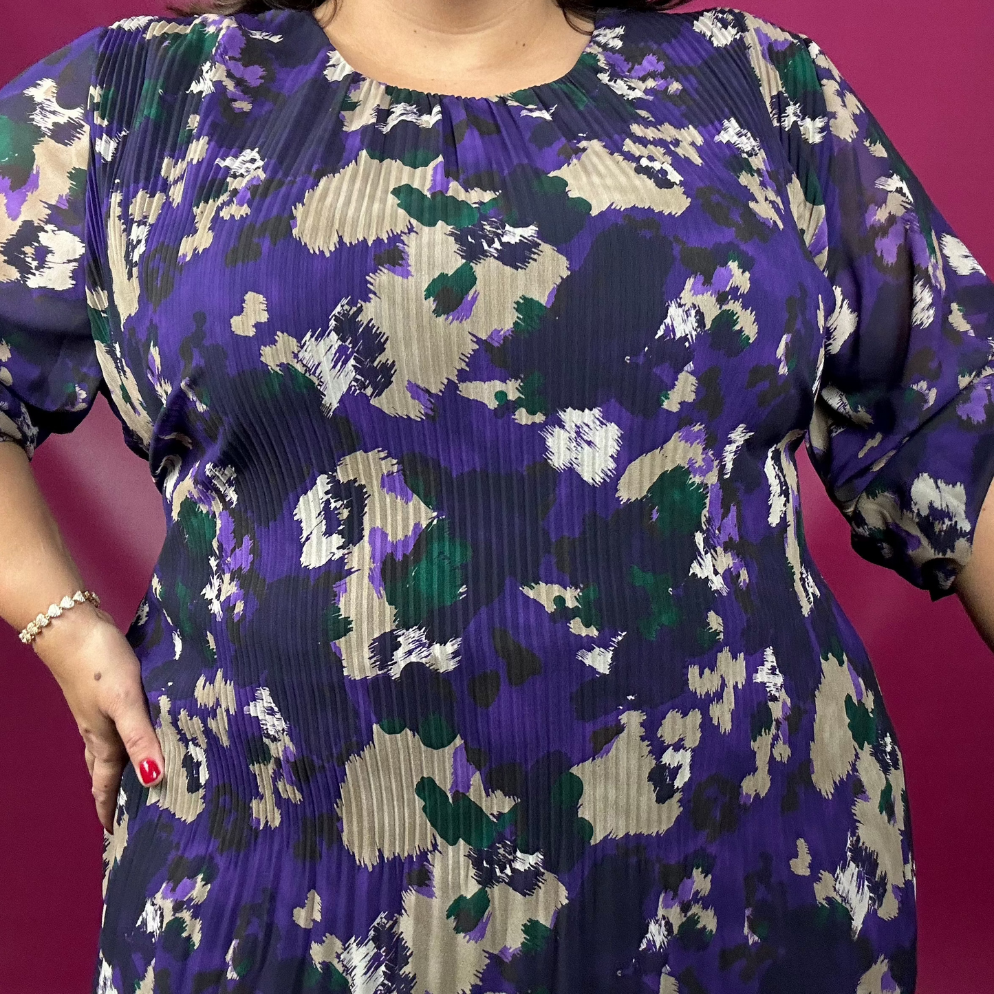 ROBE PLISSEE AMETHYSTE