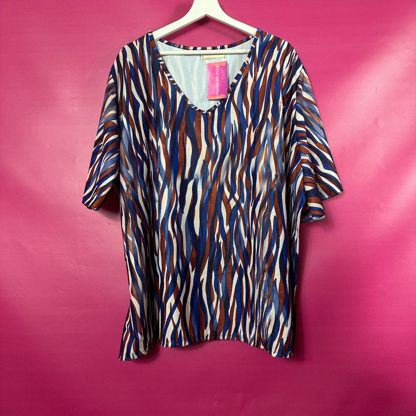 HAUT ELEGANT A MANCHES PAPILLON - FEUILLES D'AUTOMNE