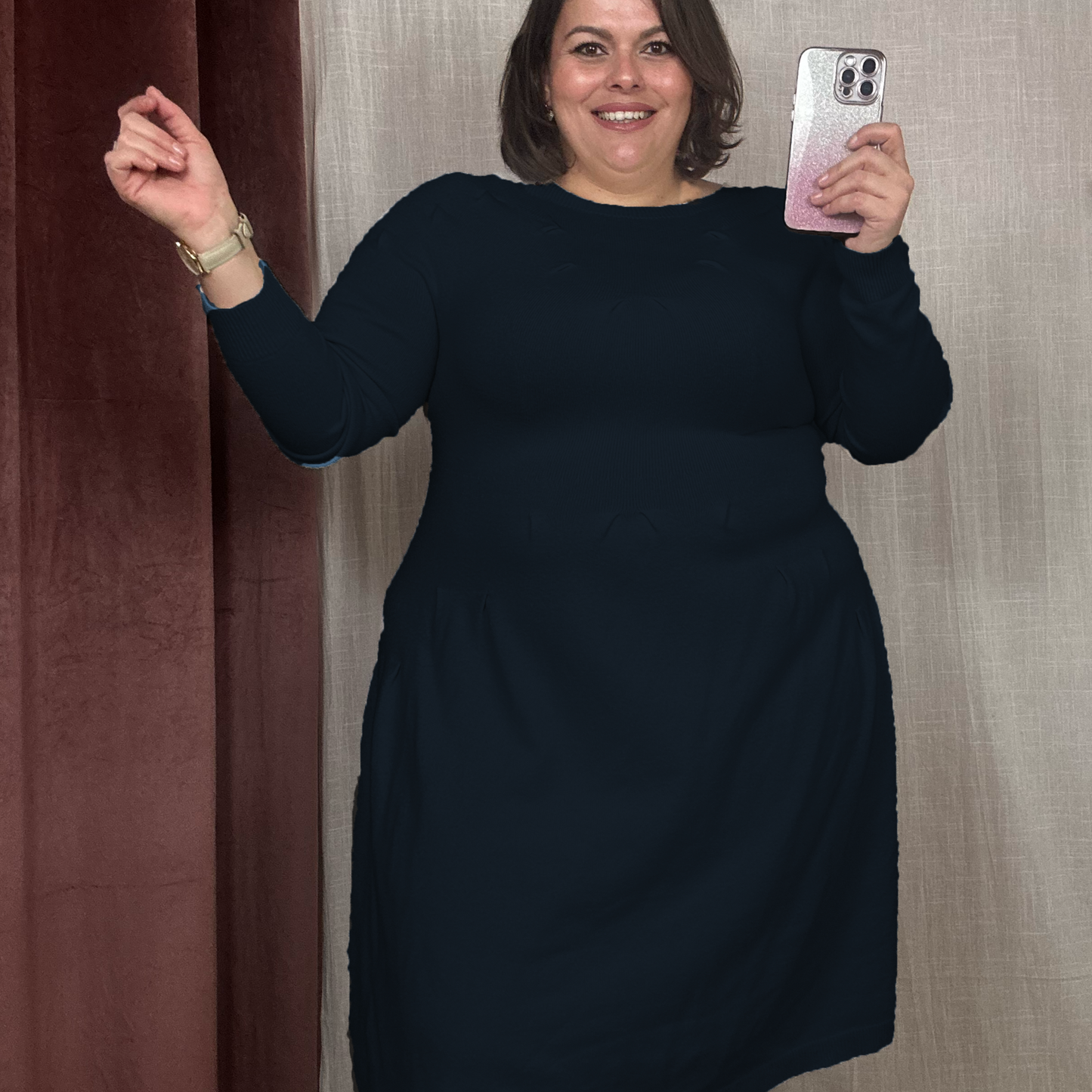ROBE EN MAILLE NOIRE