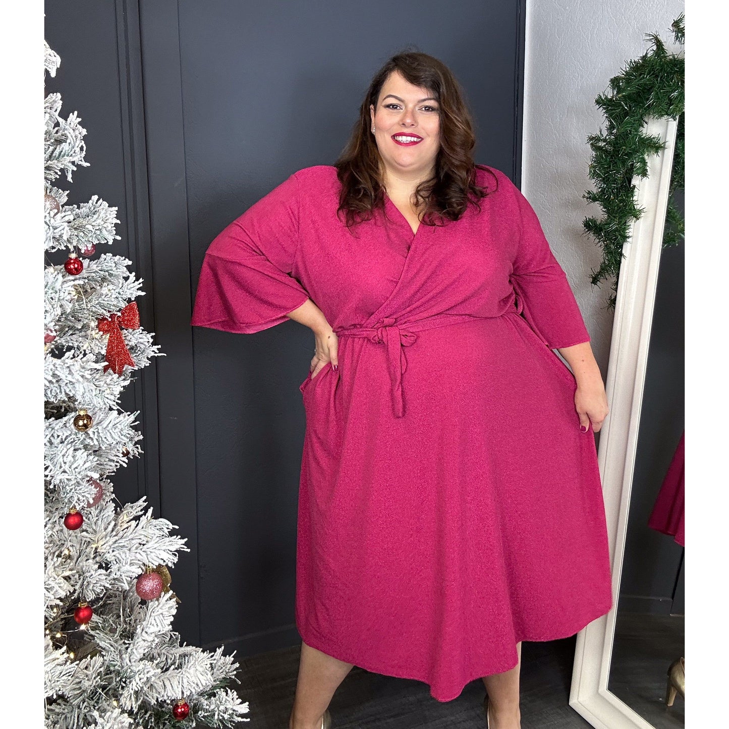 ROBE PAILLETTES FUSCHIA