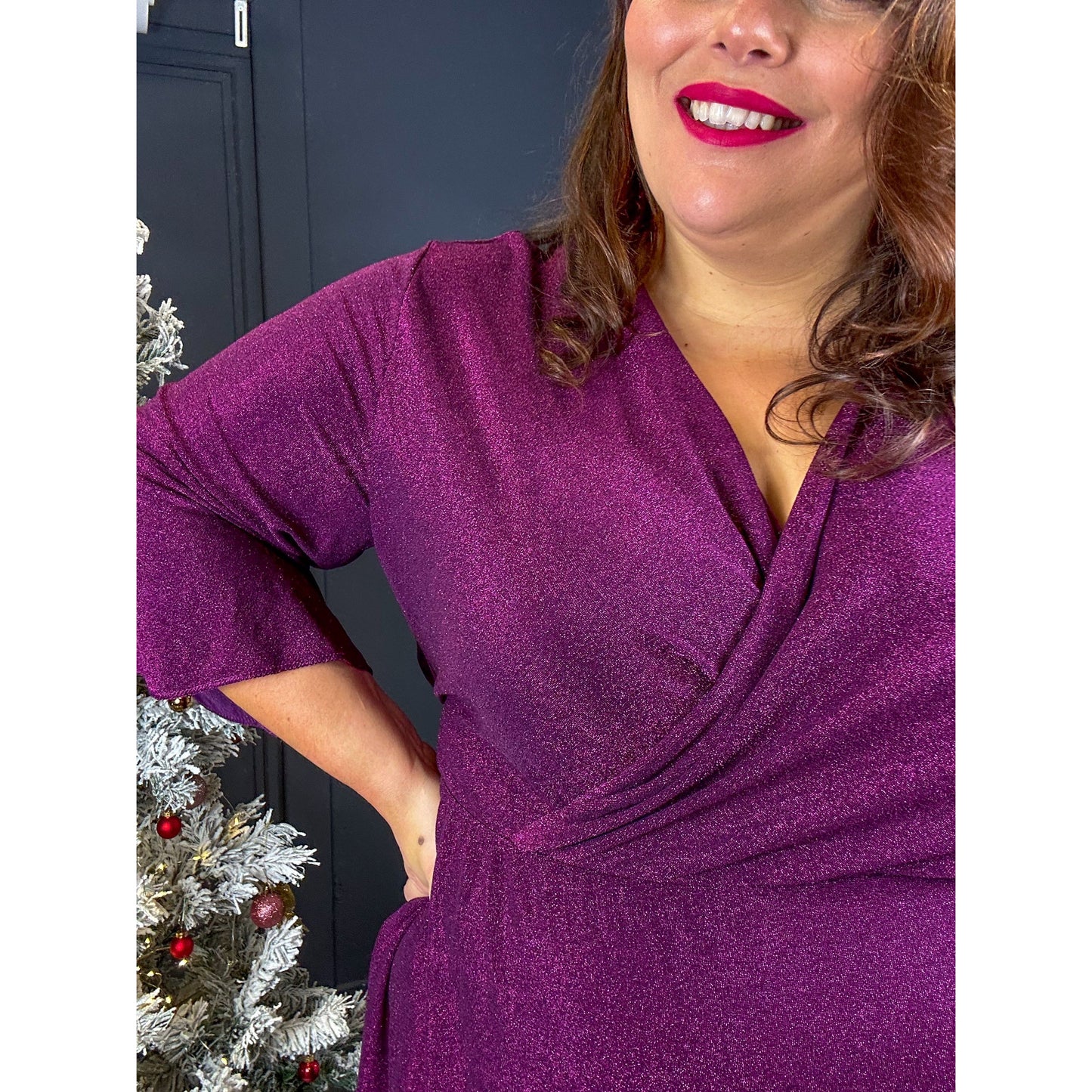 ROBE PAILLETTES VIOLETTE