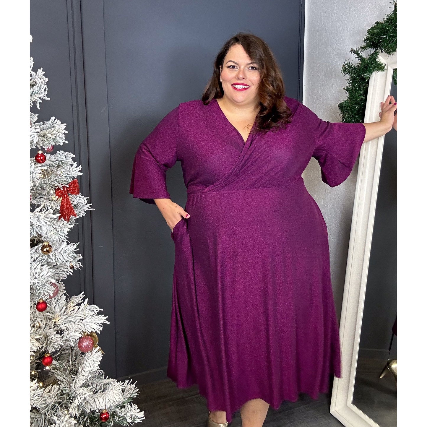 ROBE PAILLETTES VIOLETTE