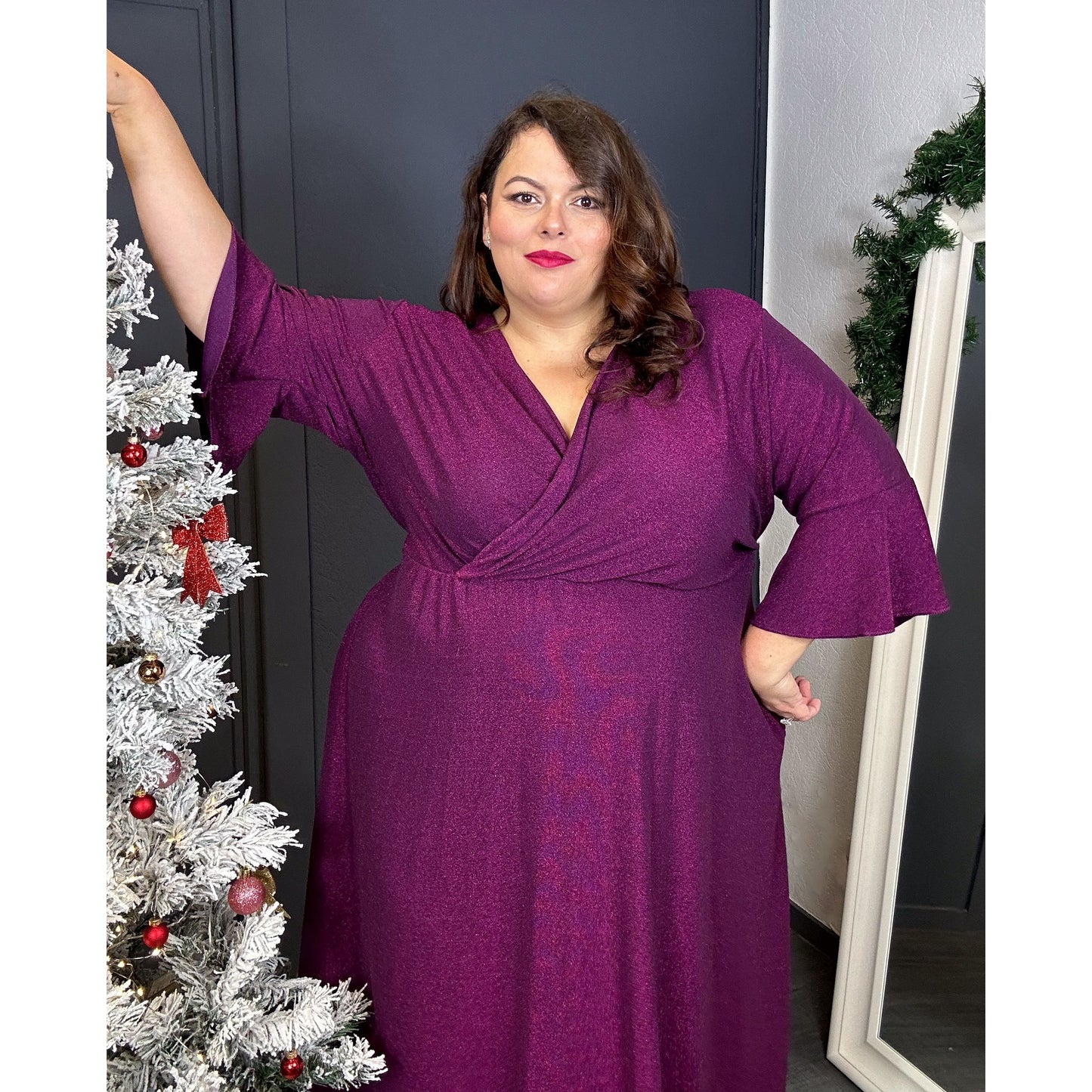 ROBE PAILLETTES VIOLETTE