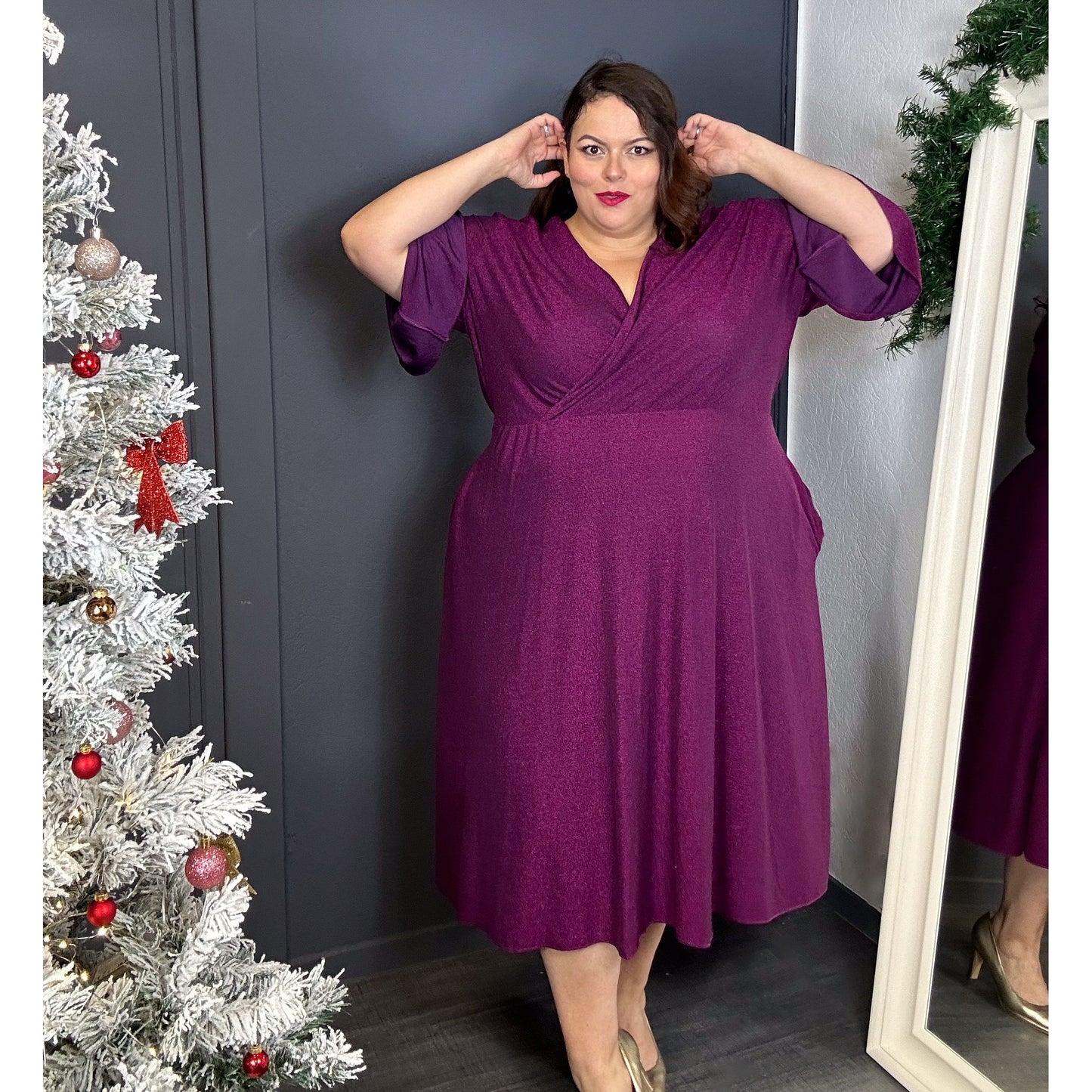 ROBE PAILLETTES VIOLETTE