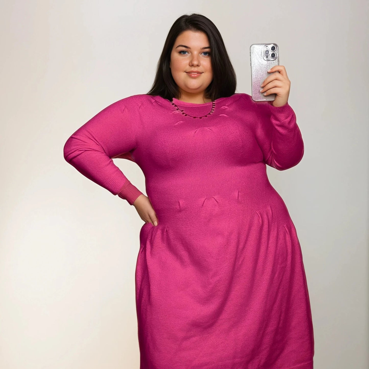 ROBE EN MAILLE FUXIA L'indisciplinée