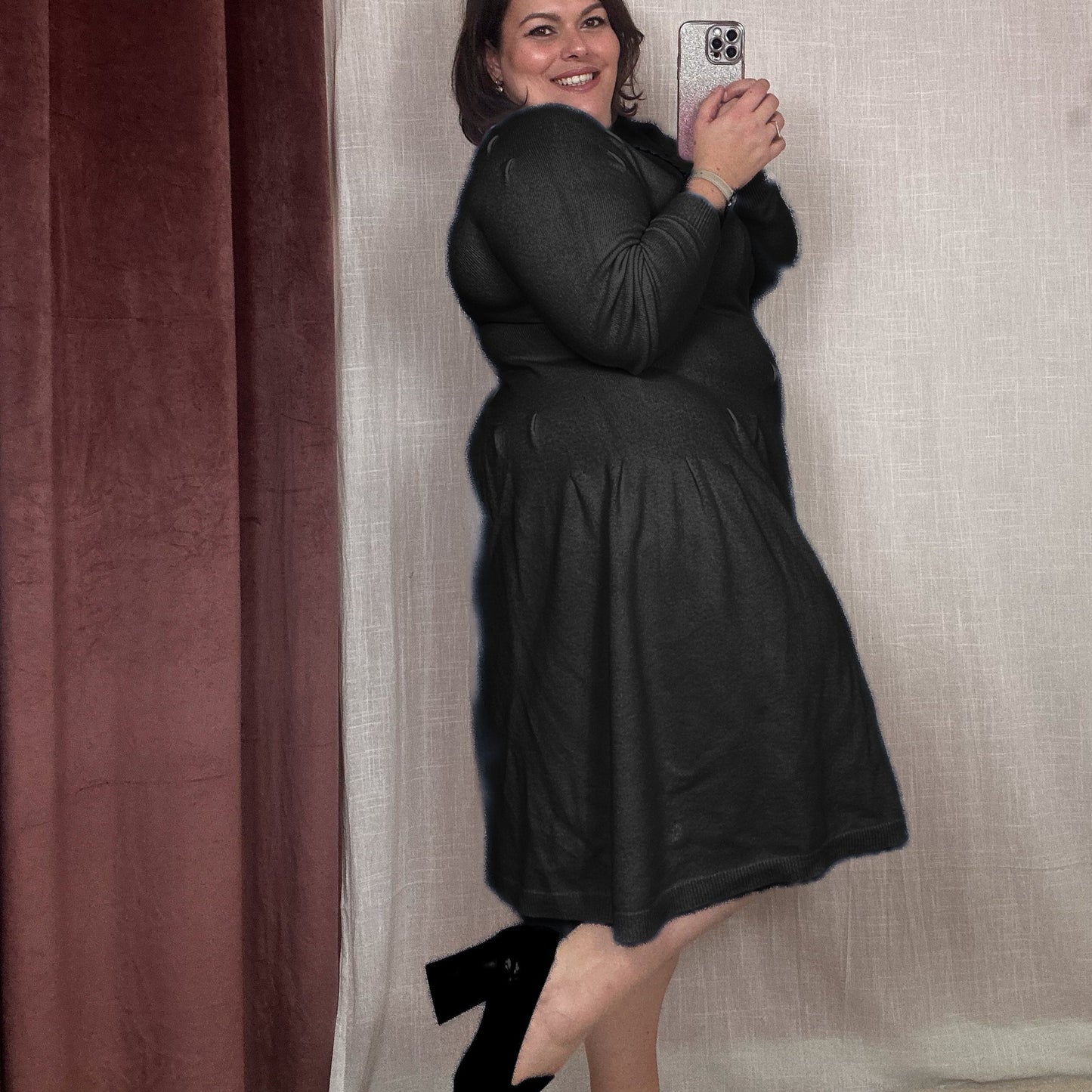 ROBE EN MAILLE NOIRE