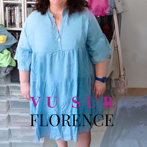 ROBE TRIPLE VOLANTS EFFET JEAN L'indisciplinée