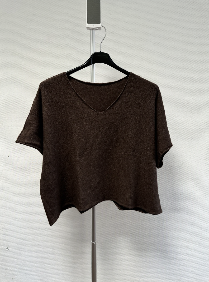 PULL CROP CHOCOLAT L'indisciplinée