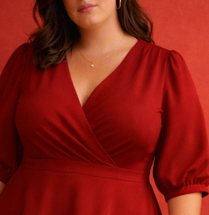 Vêtements curvy rouges – Mode grande taille moderne