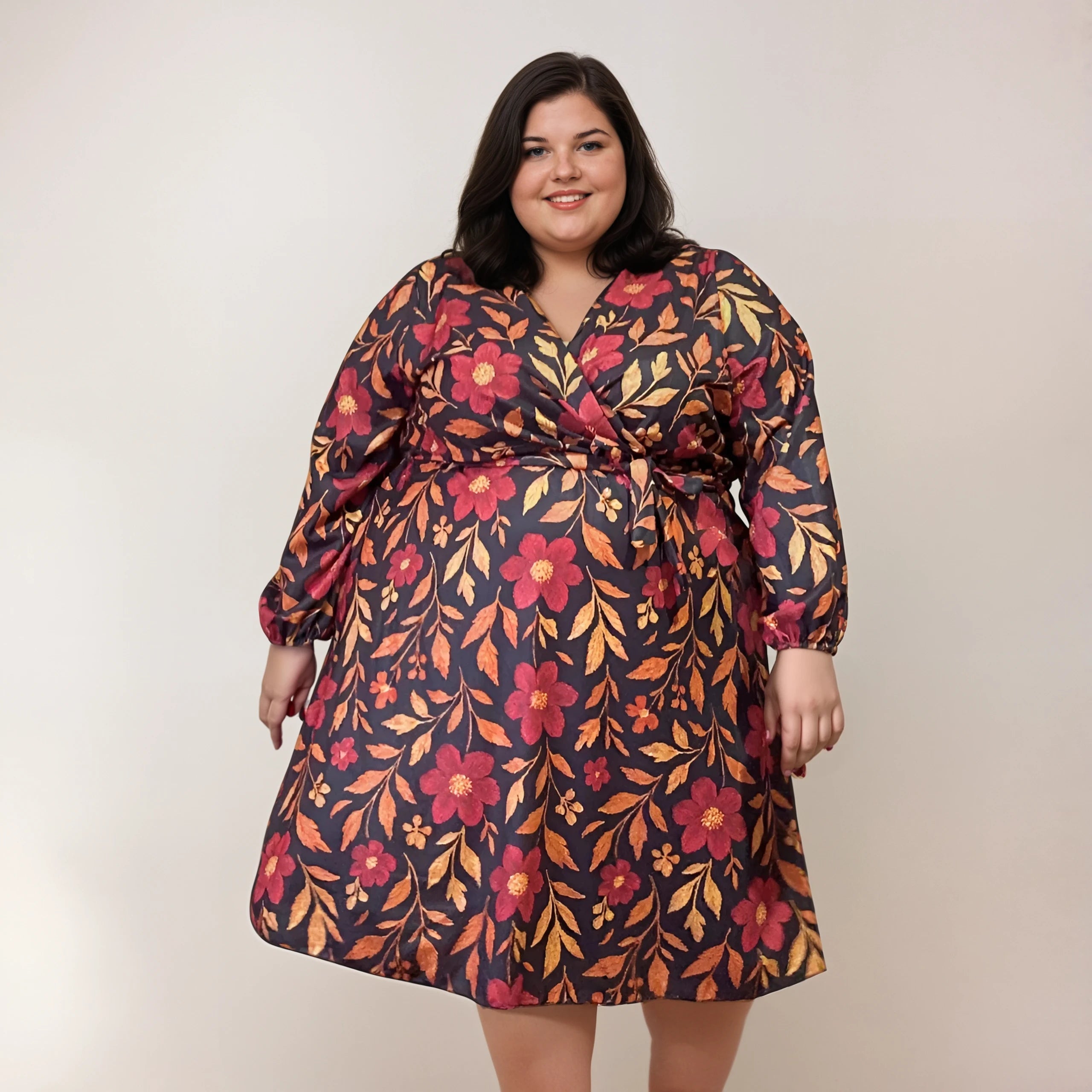 ROBE CACHE-COEUR FLEUR BRODÉES L'indisciplinée