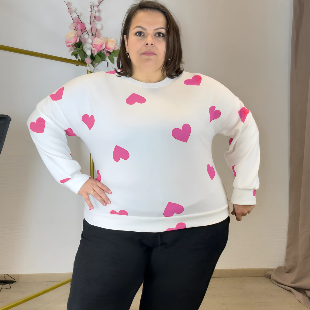 PULL COEUR PINK