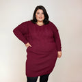 ROBE MAILLE TORSADÉ BORDEAUX L'indisciplinée
