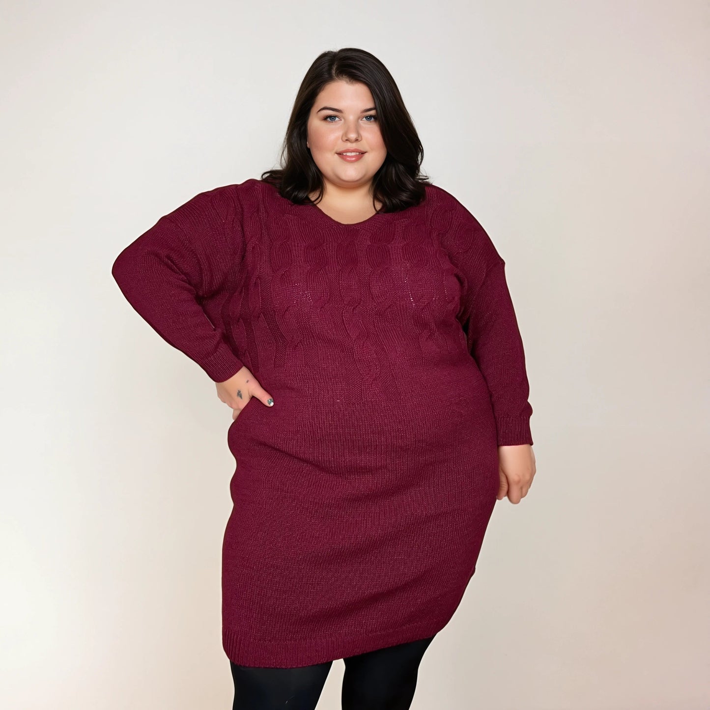 ROBE MAILLEBO TORSADÉ BORDEAUX L'indisciplinée