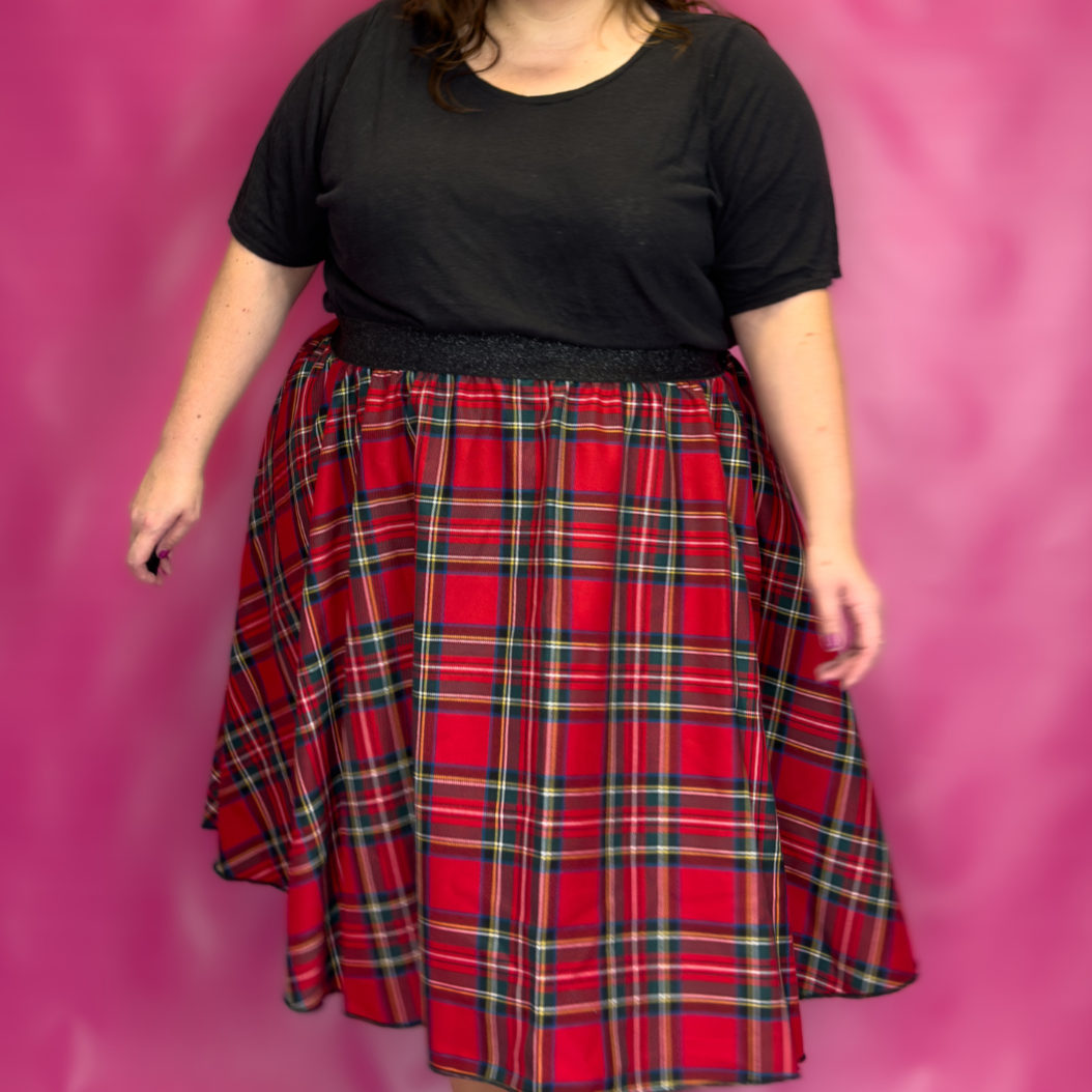 Jupe sales ecoliere rouge