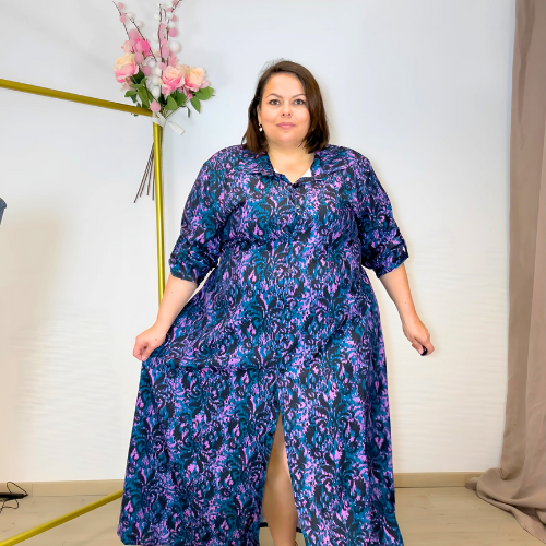 ROBE CHEMISE LONGUE IMPRIMÉ ABSTRAIT L'indisciplinée