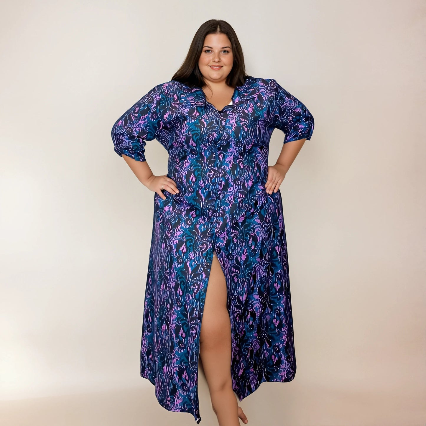 ROBE CHEMISE LONGUE IMPRIMÉ ABSTRAIT L'indisciplinée