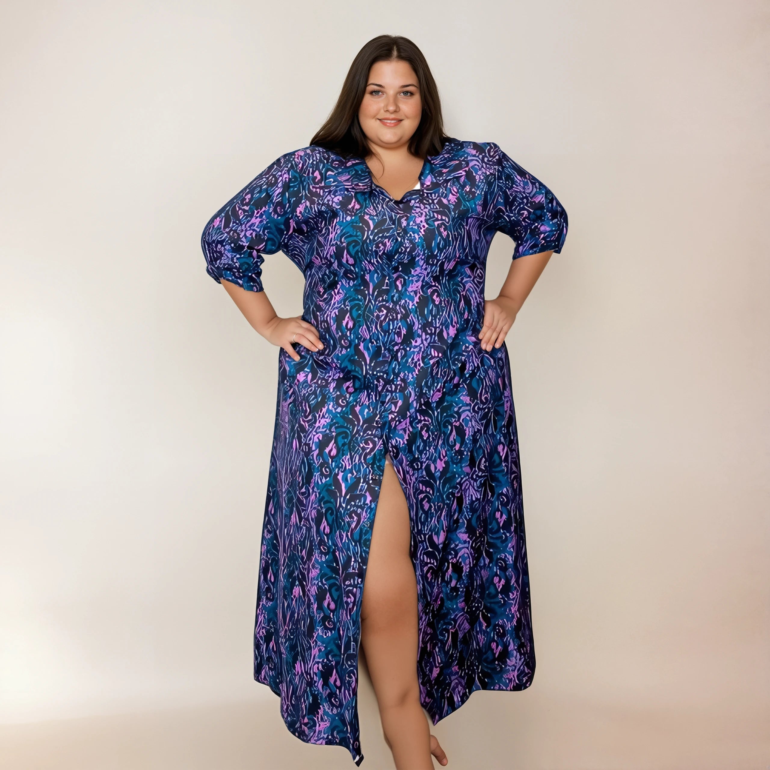 ROBE CHEMISE LONGUE IMPRIMÉ ABSTRAIT L'indisciplinée