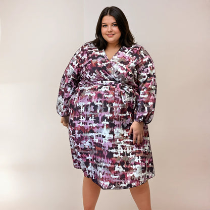 ROBE CACHE-COEUR TWEEDY ROSE L'indisciplinée