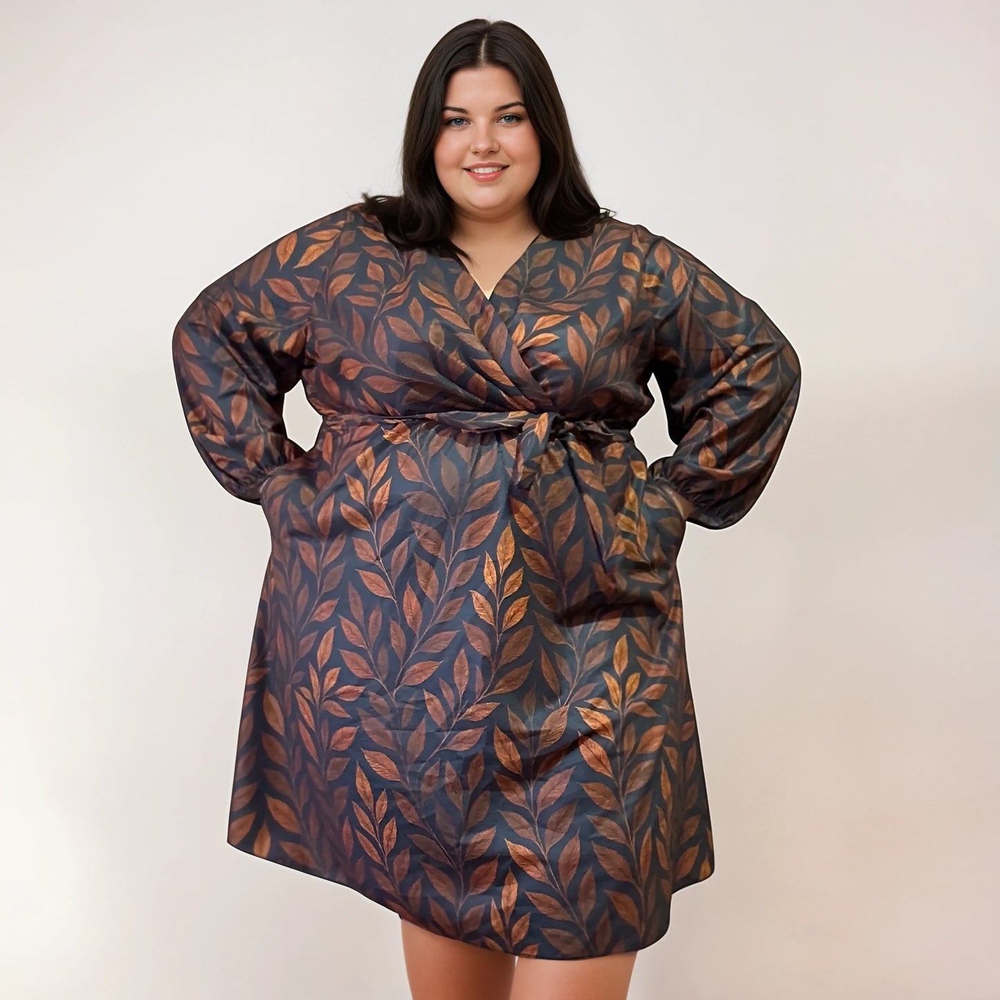 ROBE CACHE-COEUR FEUILLES DORÉES L'indisciplinée