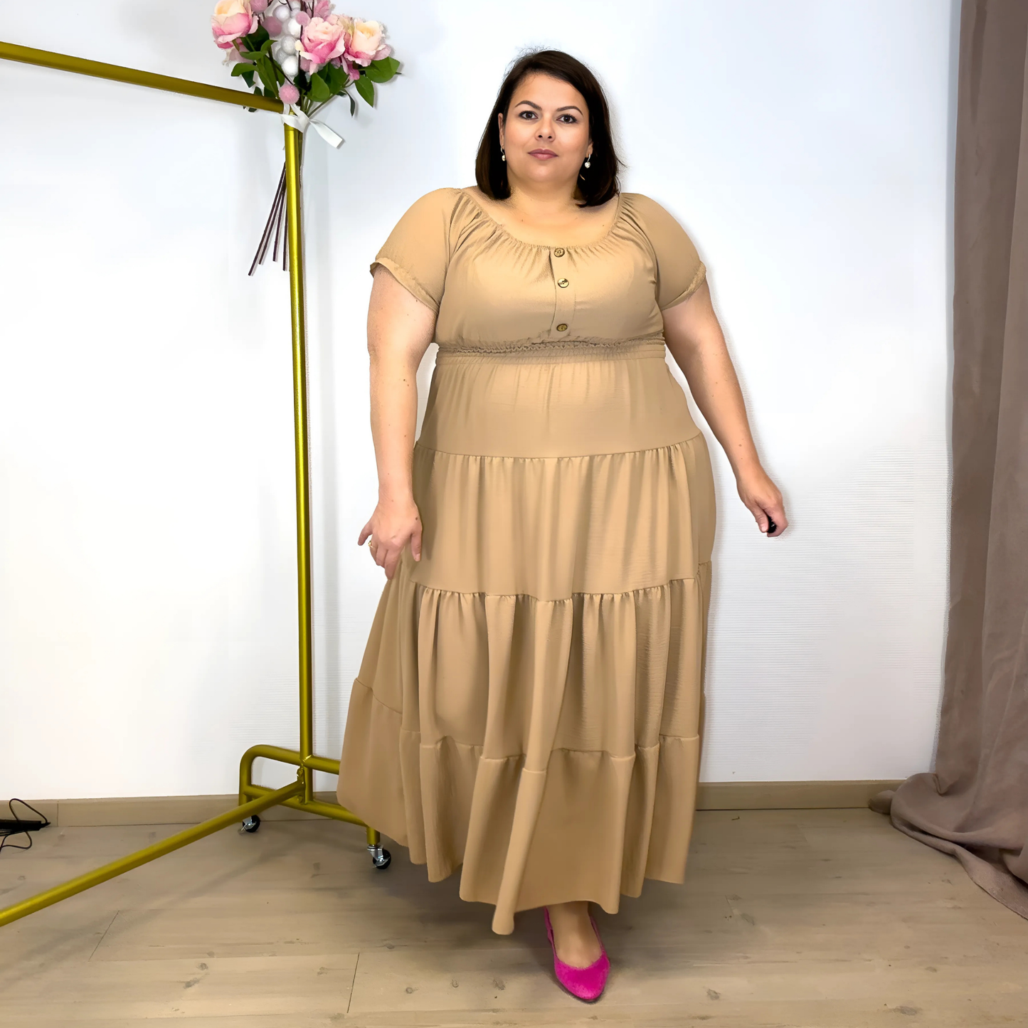 ROBE BOHÈME MULTI-VOLANTS