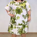 ROBE FEUILLAGE VERTE