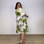 ROBE FEUILLAGE VERTE