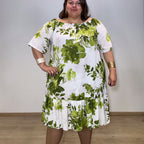 ROBE FEUILLAGE VERTE