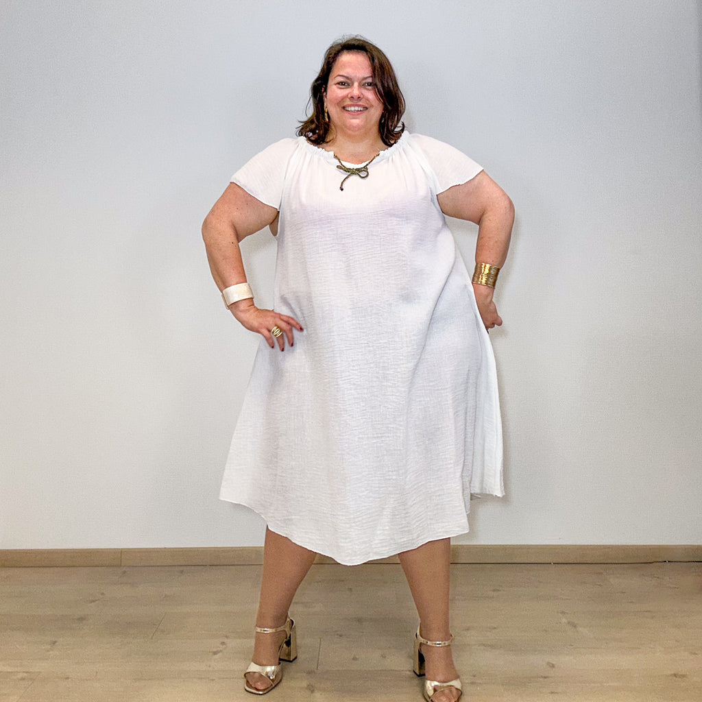 ROBE VISCOSE BLANCHE