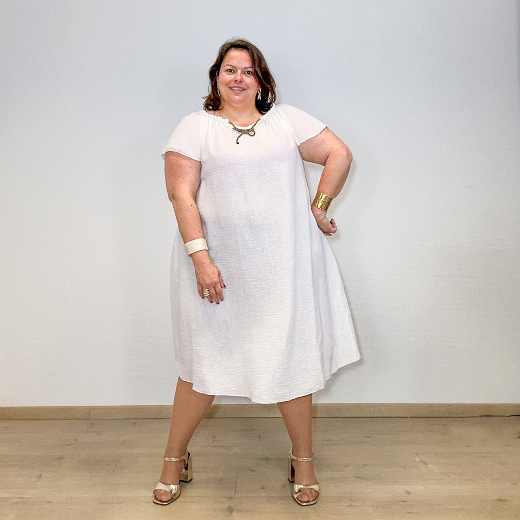 ROBE VISCOSE BLANCHE