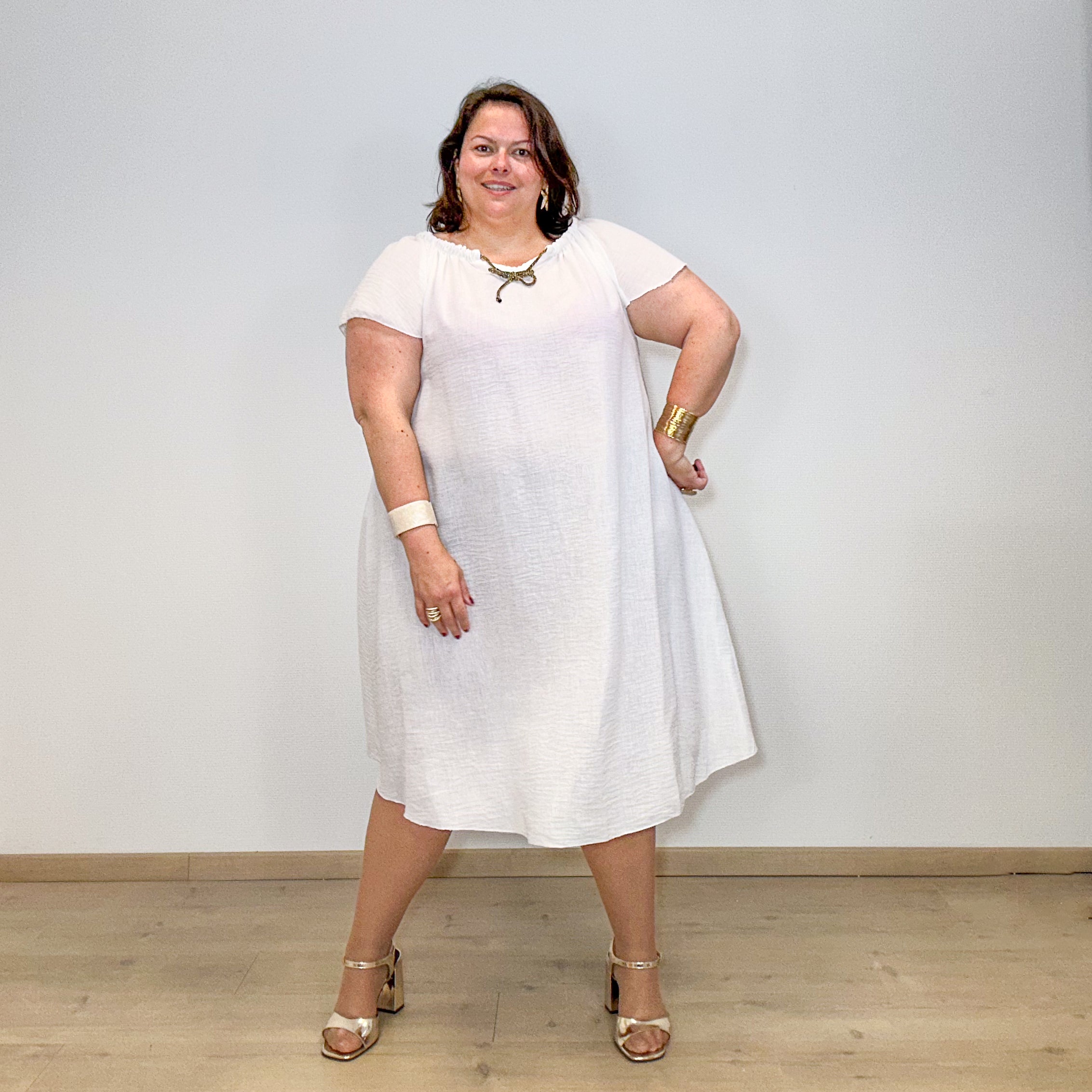 ROBE VISCOSE BLANCHE