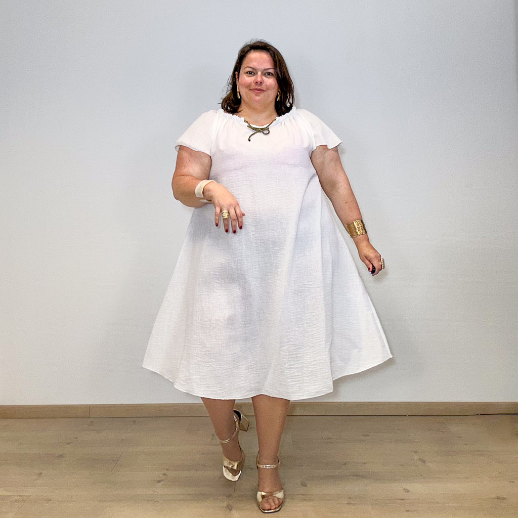 ROBE VISCOSE BLANCHE