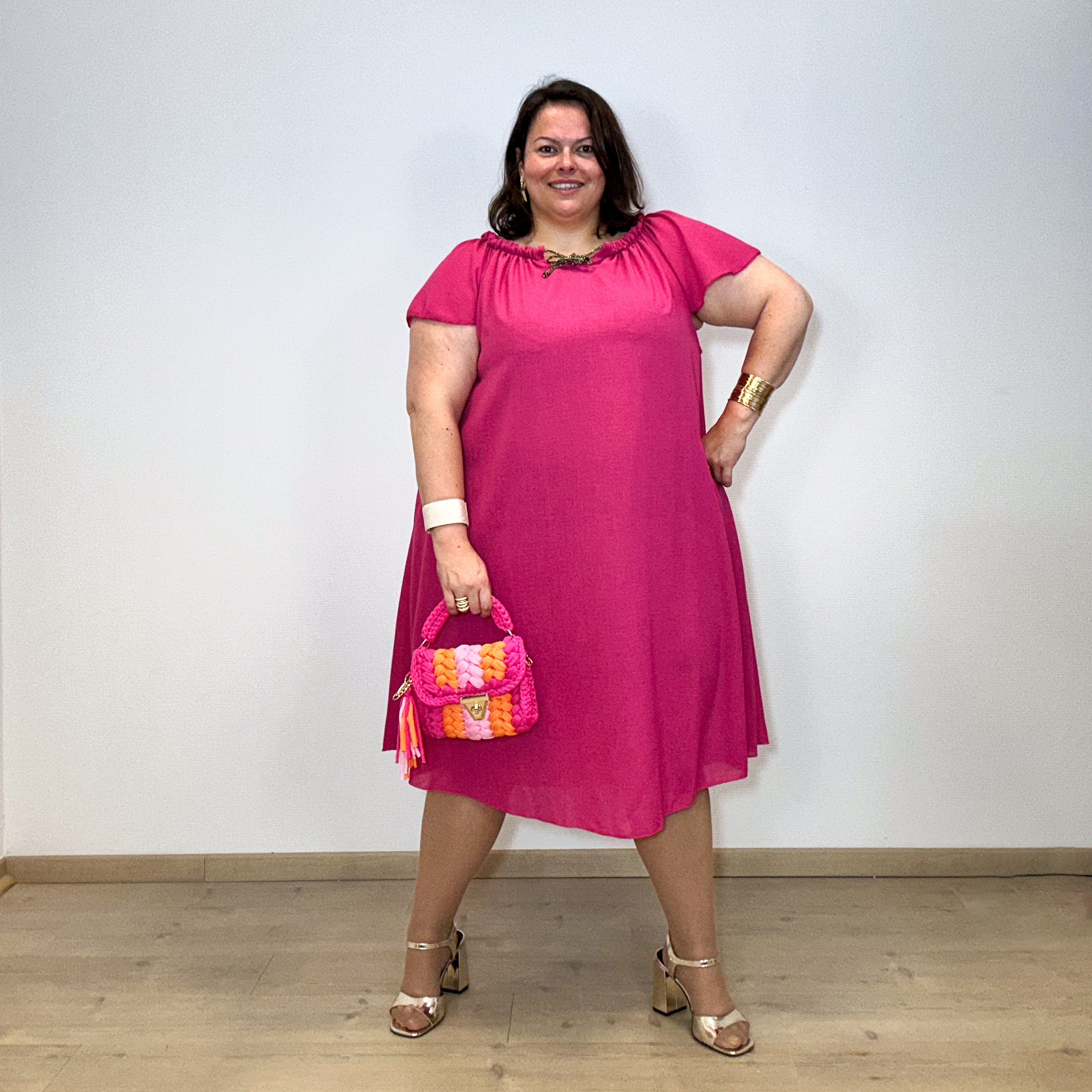 ROBE VISCOSE FUXIA L'indisciplinée