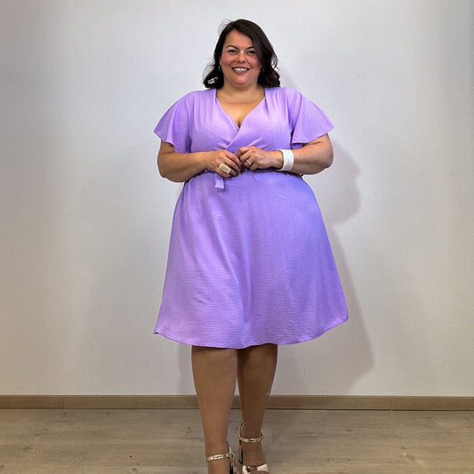 ROBE CACHE-COEUR LILAS L'indisciplinée
