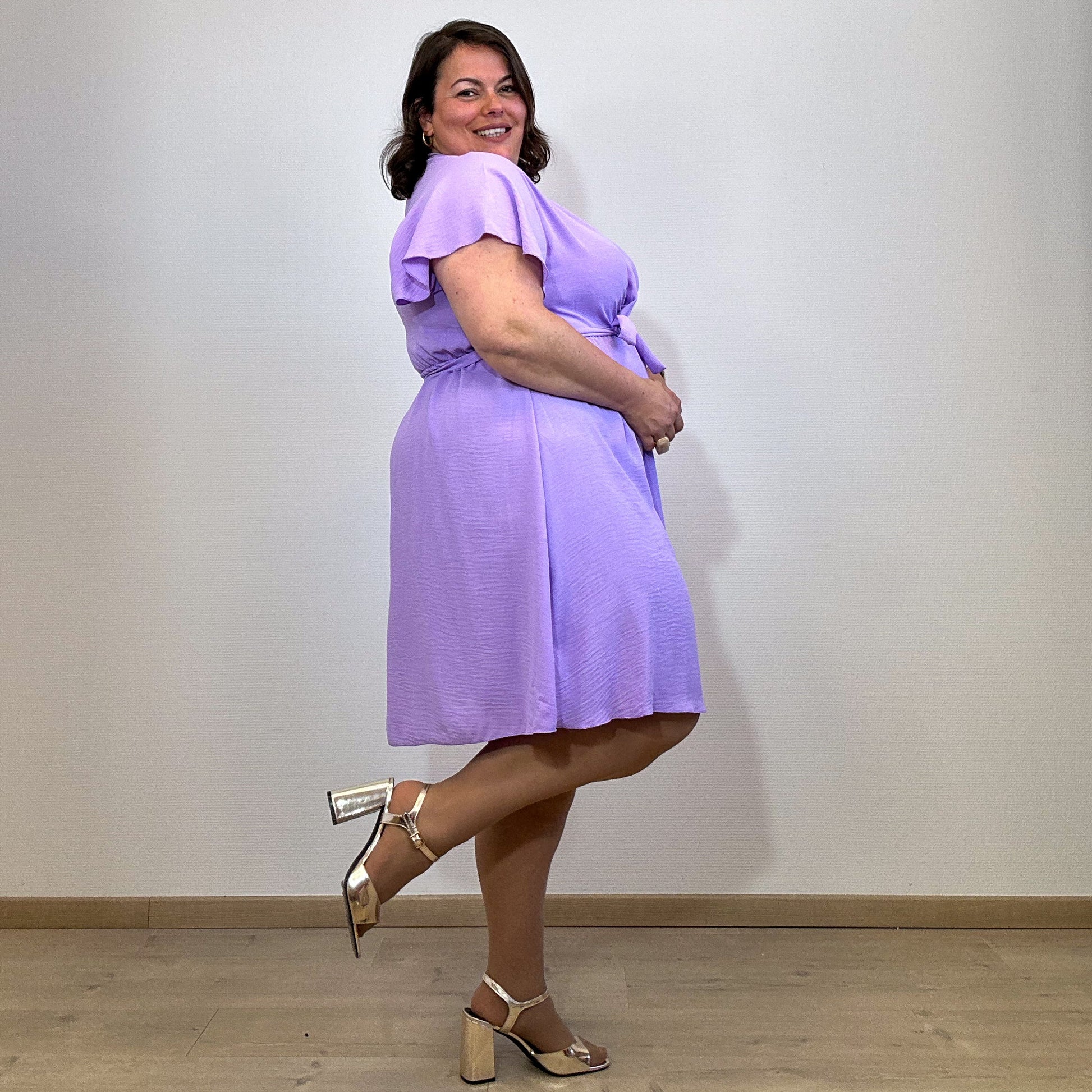 ROBE CACHE-COEUR LILAS L'indisciplinée